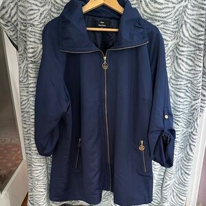 Dennis Basso Navy Utility Jacket